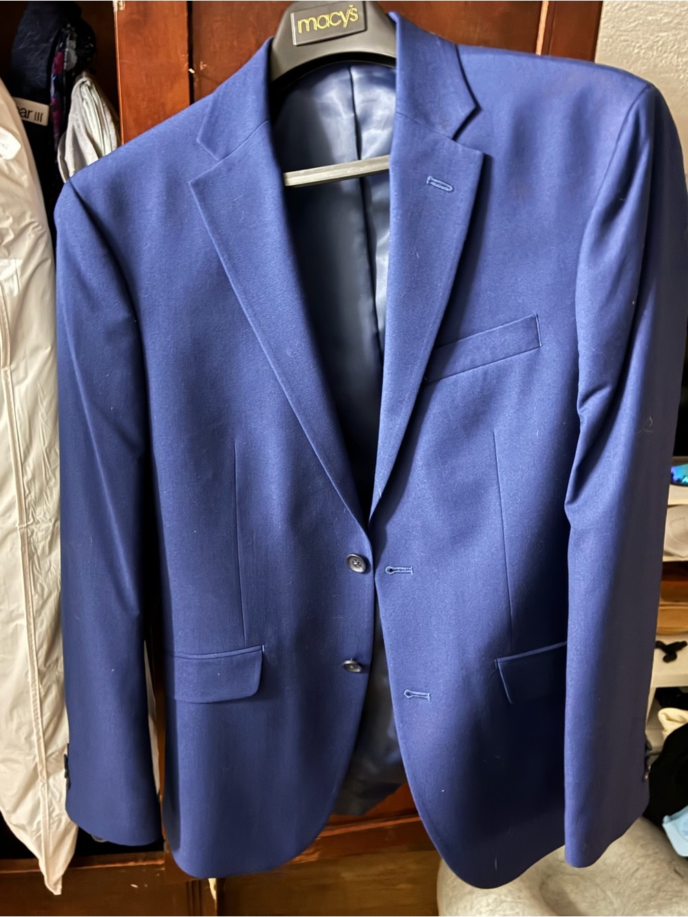 Kenneth Cole Reaction Navy Blue Two-Button Sport Coat